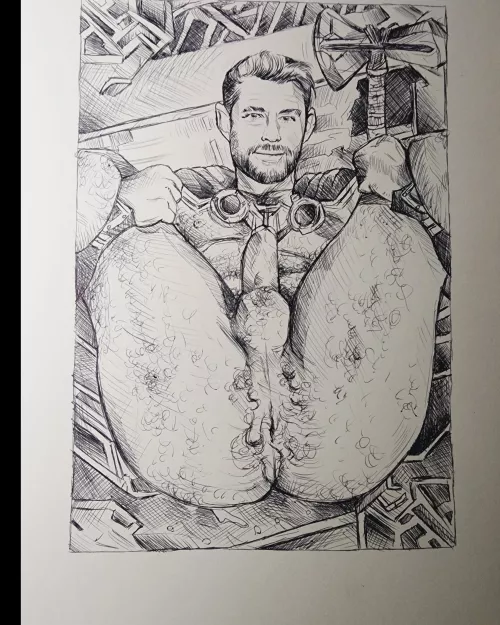 Does this count as Bara? Done in pen by me @BoothGriegs