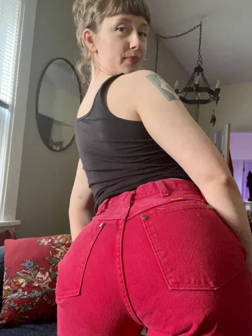 I love my cherry red jeans!!