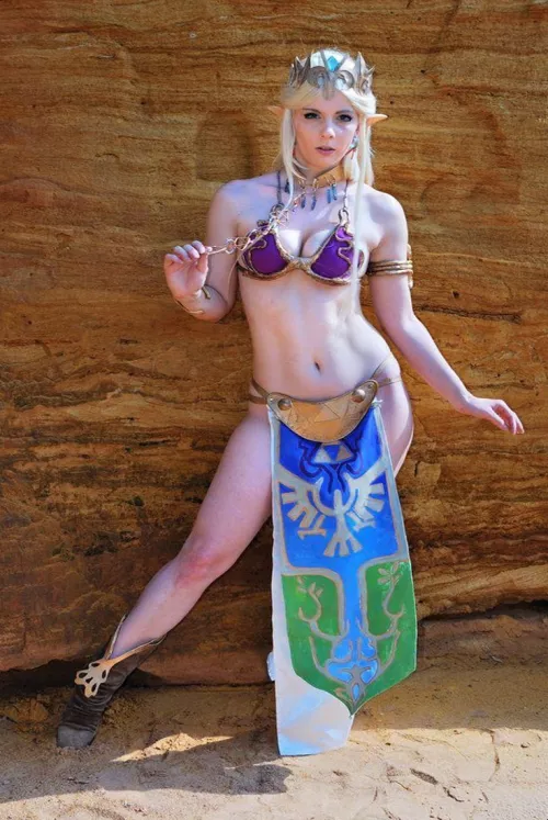 KawaiiHero91 as Princess Zelda as Slave Leia