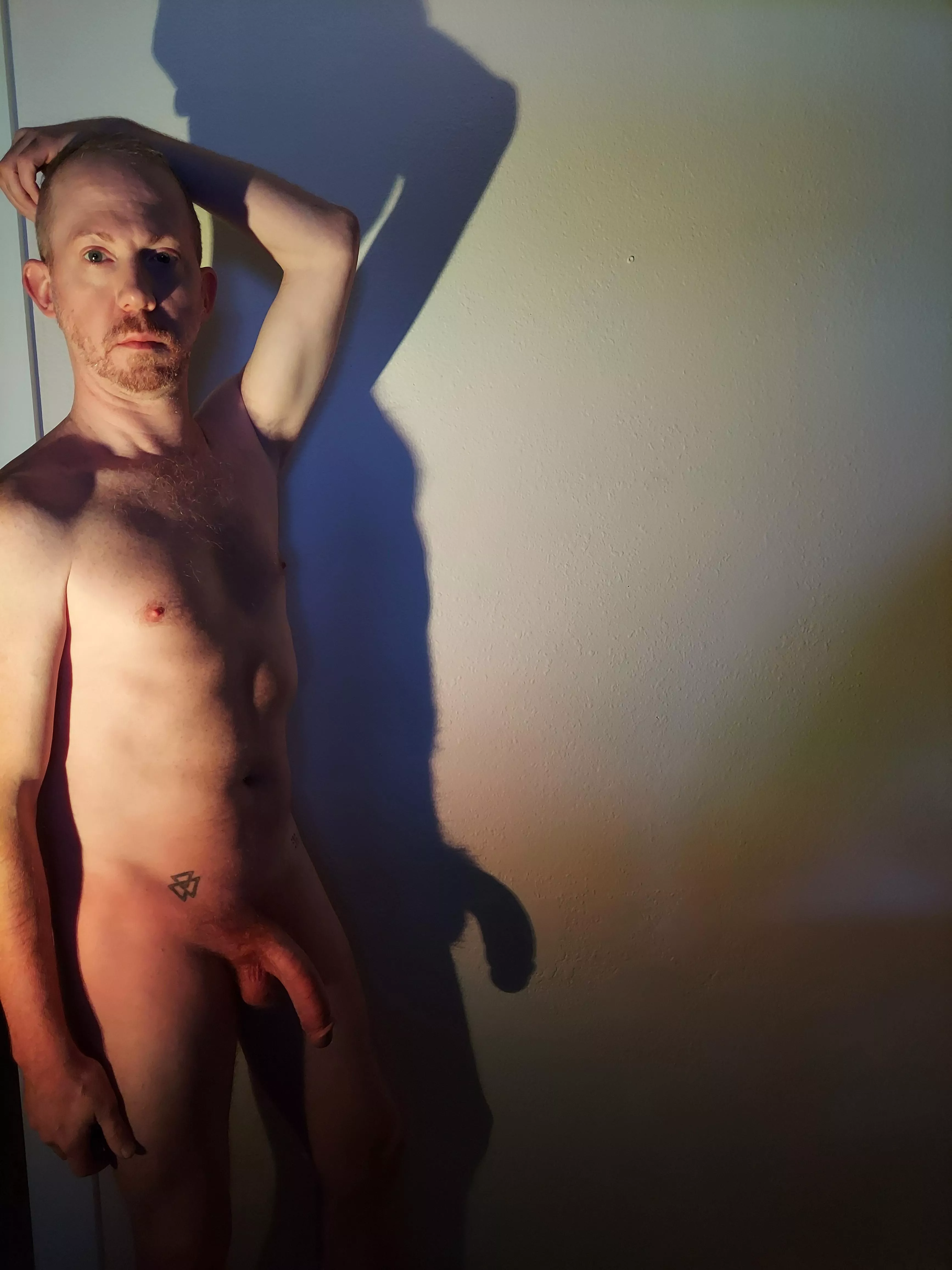 Lights, camera, and me without a stitch of makeup on...