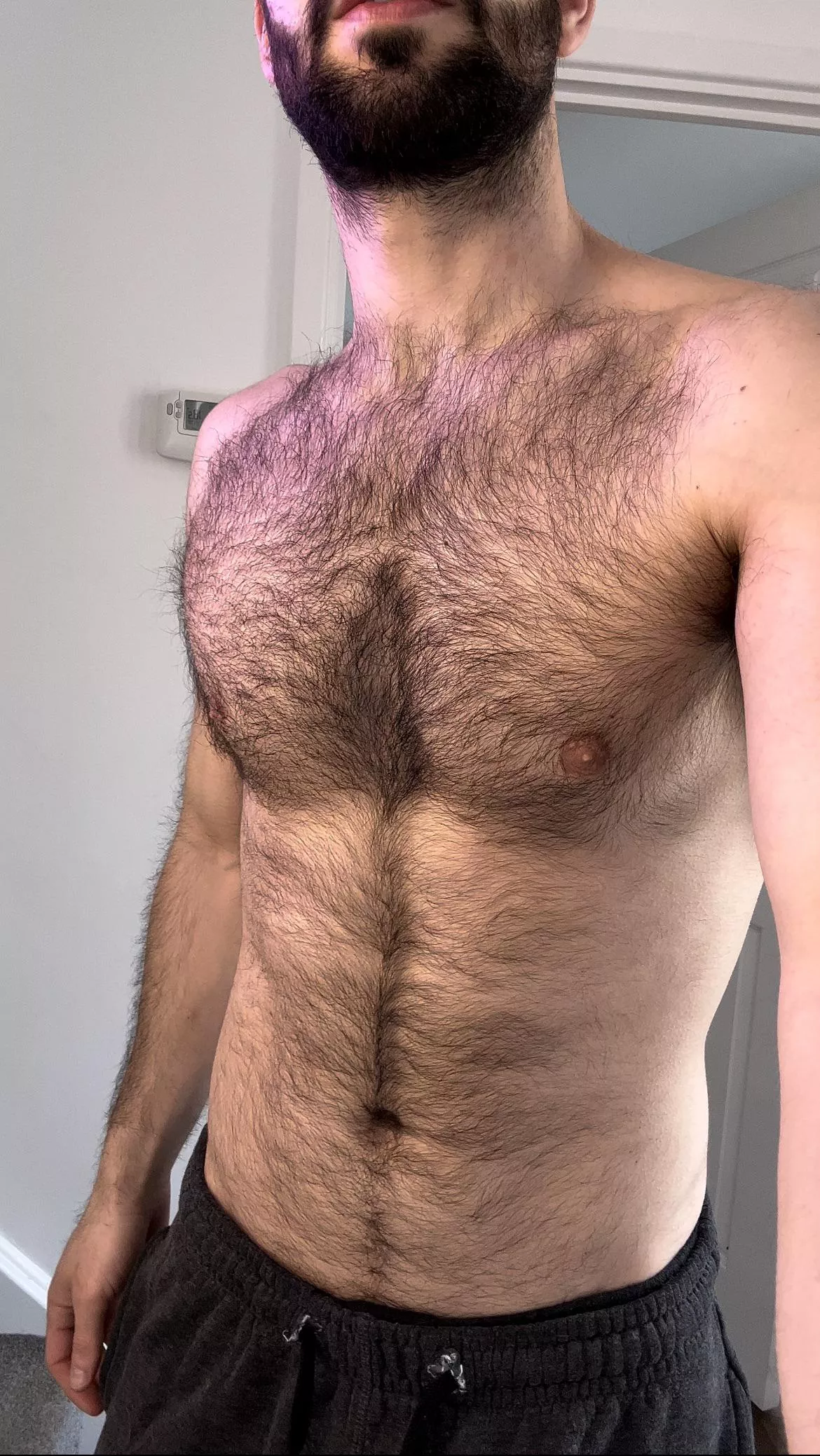 Morning, rub your face around my body before I head to work