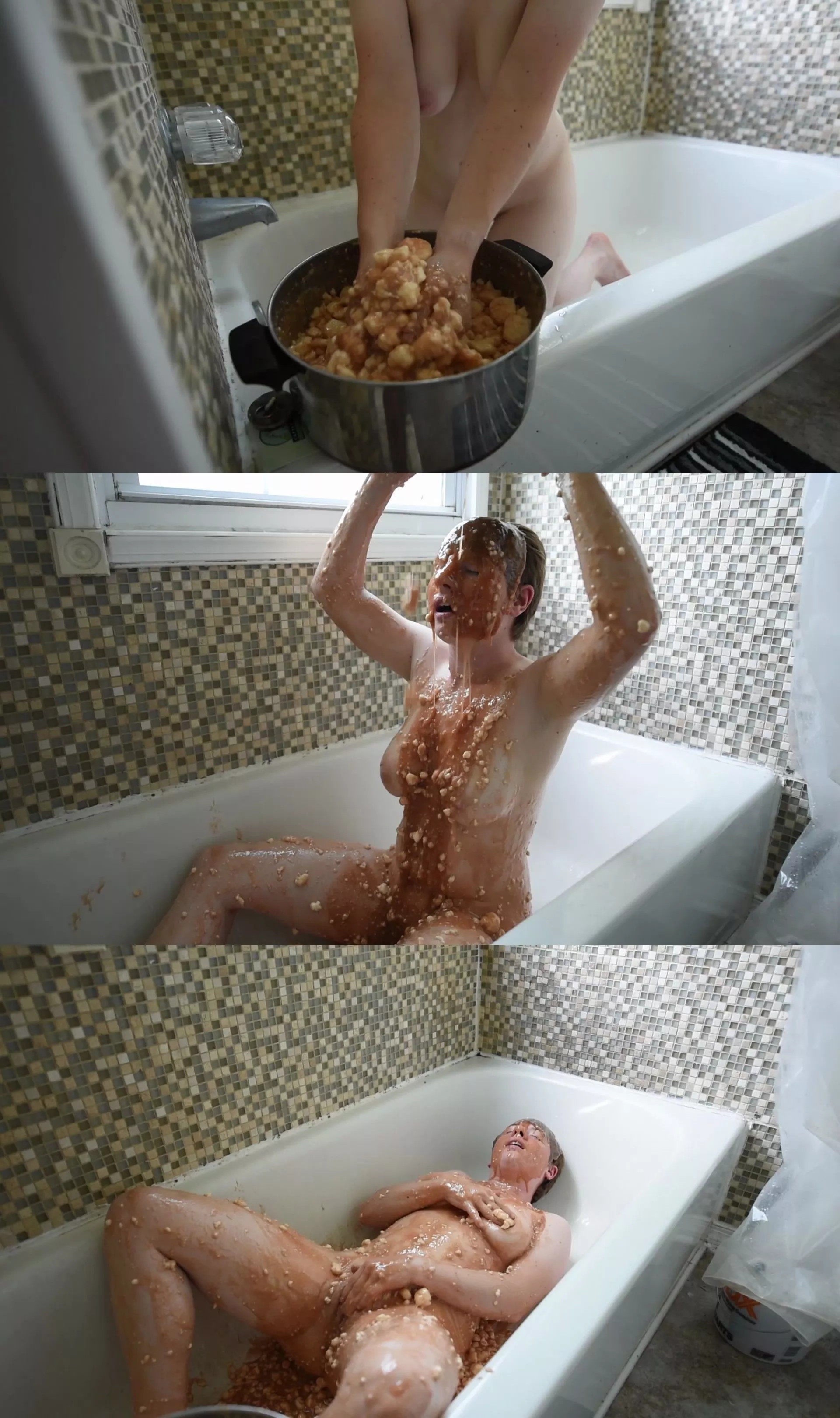 Stella cooked poutine just to waste it all while playing with herself