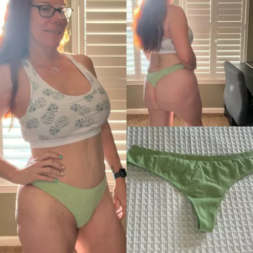 Today I’m wearing this really cute light green thong. [usa] all of my panties come with 24hr wear, pics, workouts (these have already been good and sweated in) vacuum sealing and tracked shipping. Add on are available. Fet friendly. Dm me to make them 