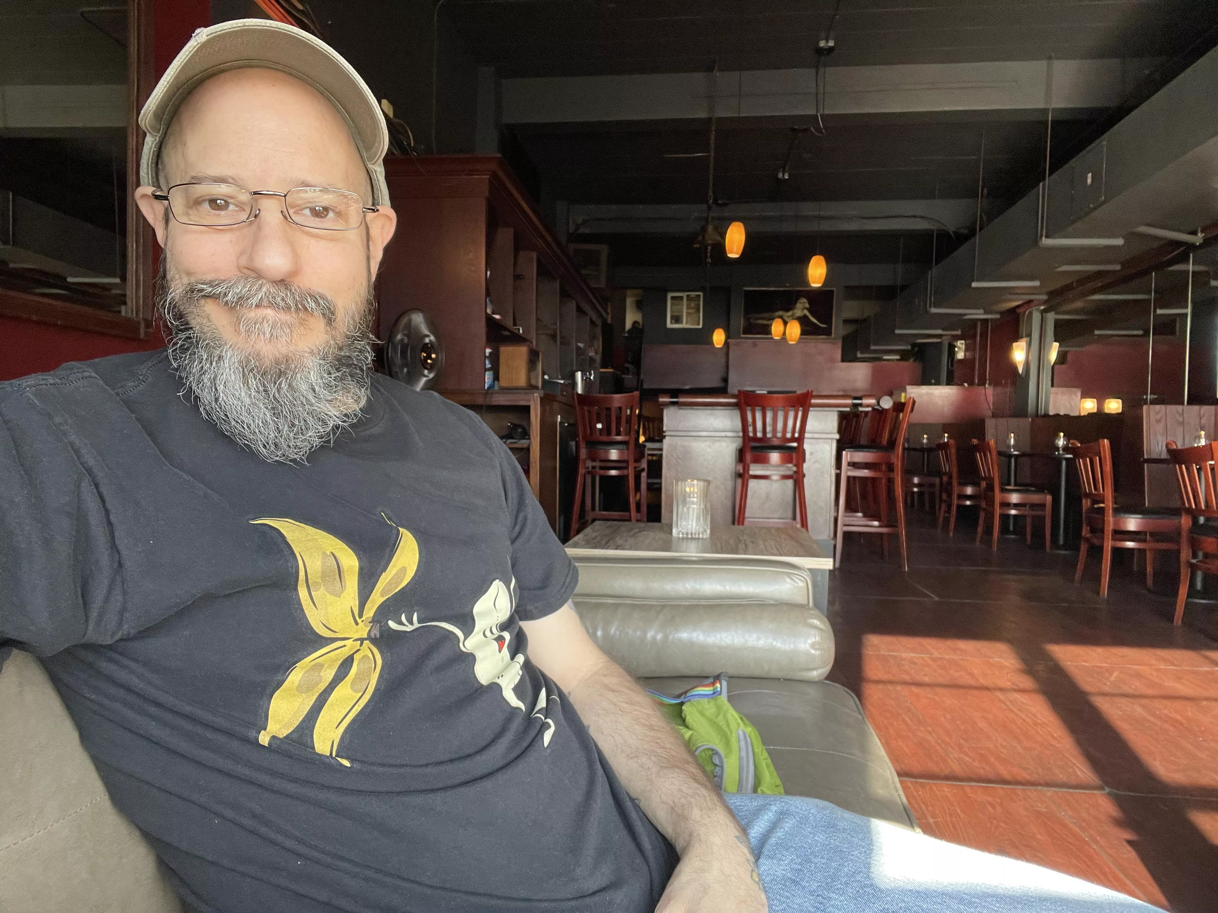 Went out to my local gay bar to feel social and I've the whole place to myself. Cheers!