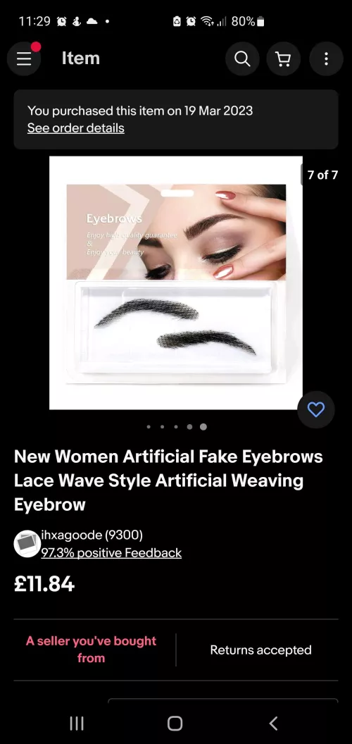 Artificial eyebrows