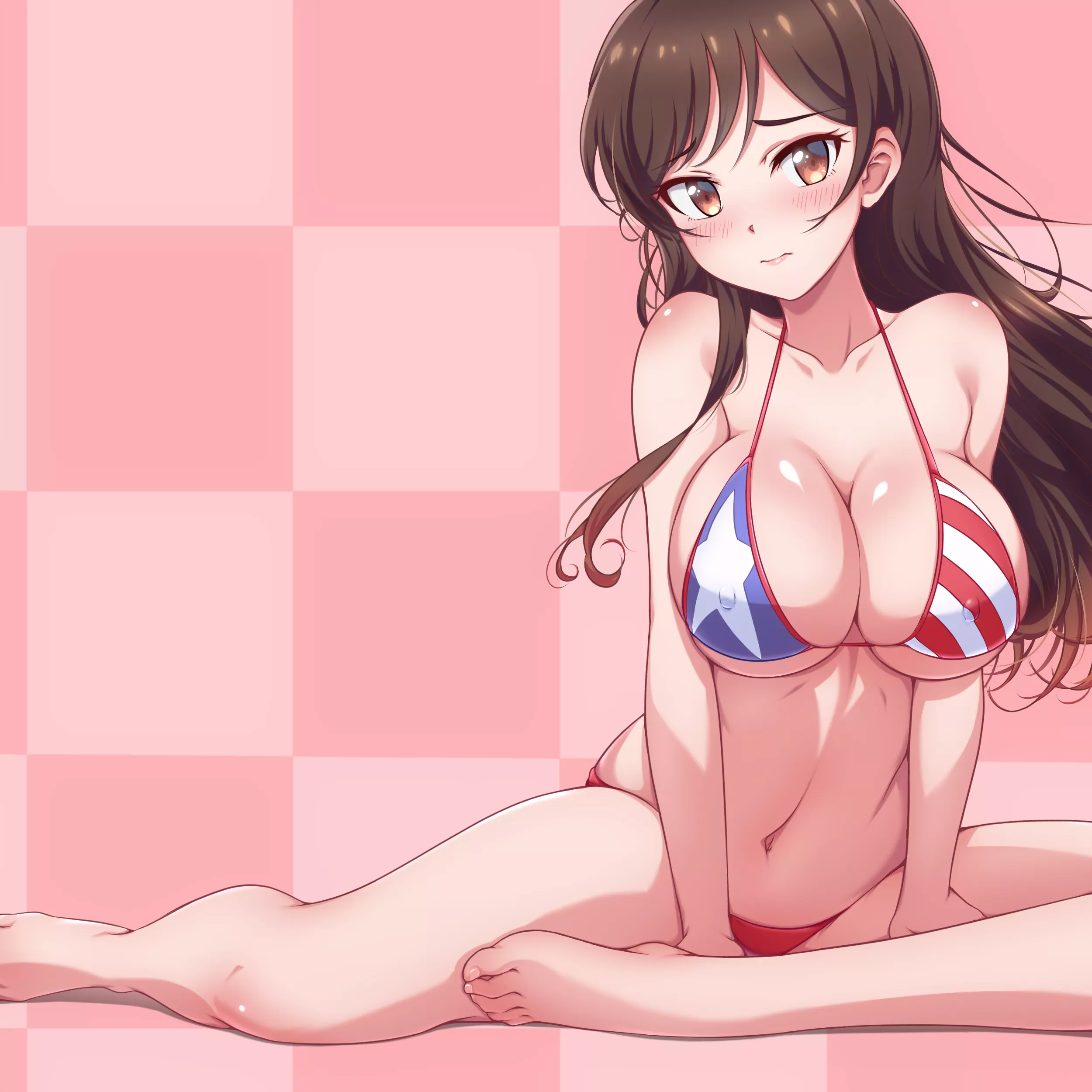 Chizuru Mizuhara In A Stars And Stripes Bikini (Rent A Girlfriend)