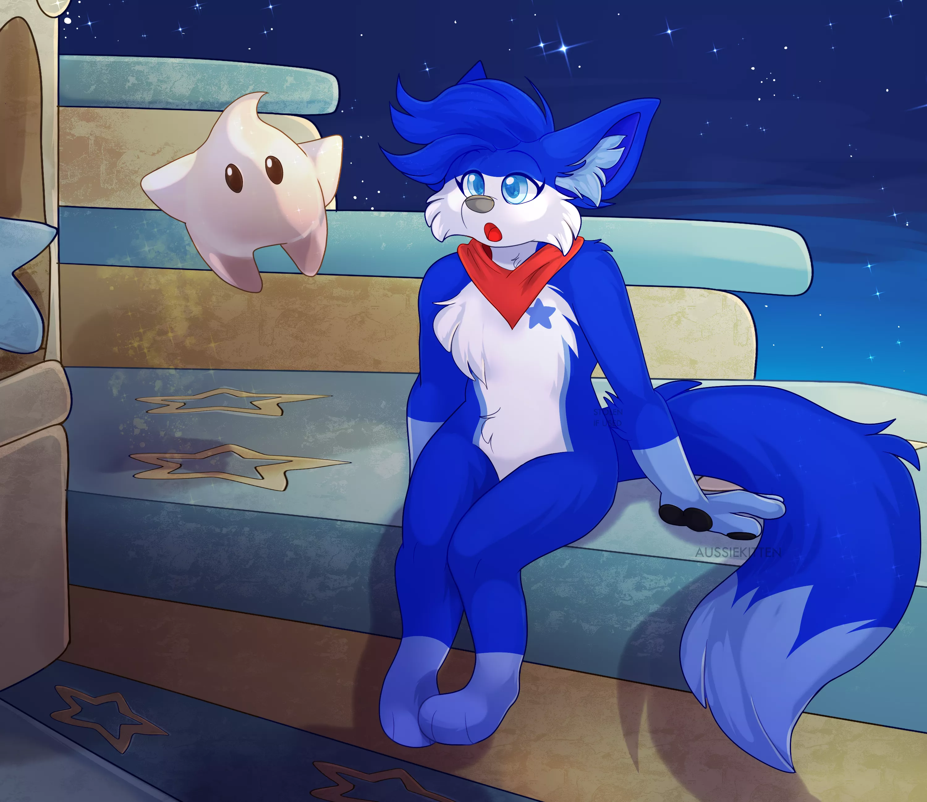 Cosmo the galaxy explorer! ⭐️ | [Art by myself @aussie_kitten | Comm for CosmoDaFox ]