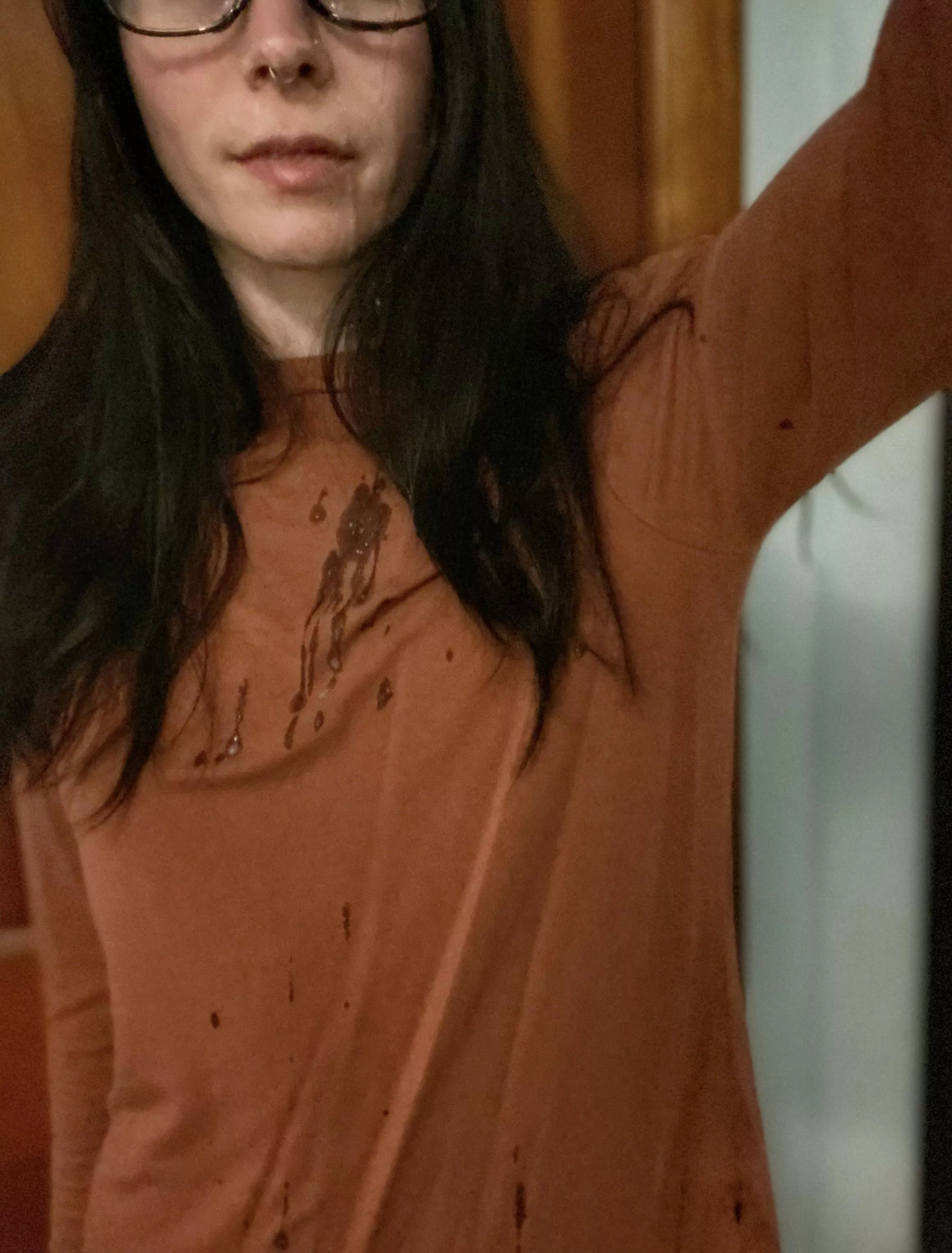 Facials always get my clothes messy too!