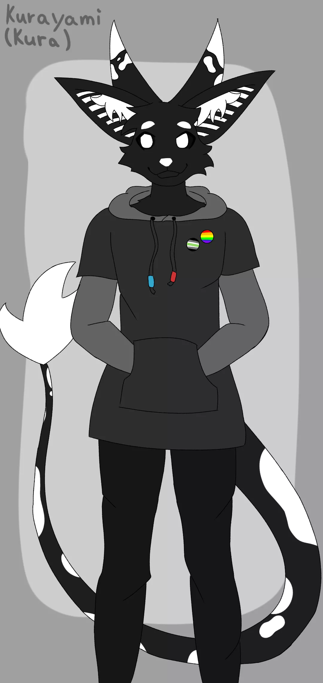 First time really drawing my fursona :> not really good at drawing but please rare the drawing if you want :]