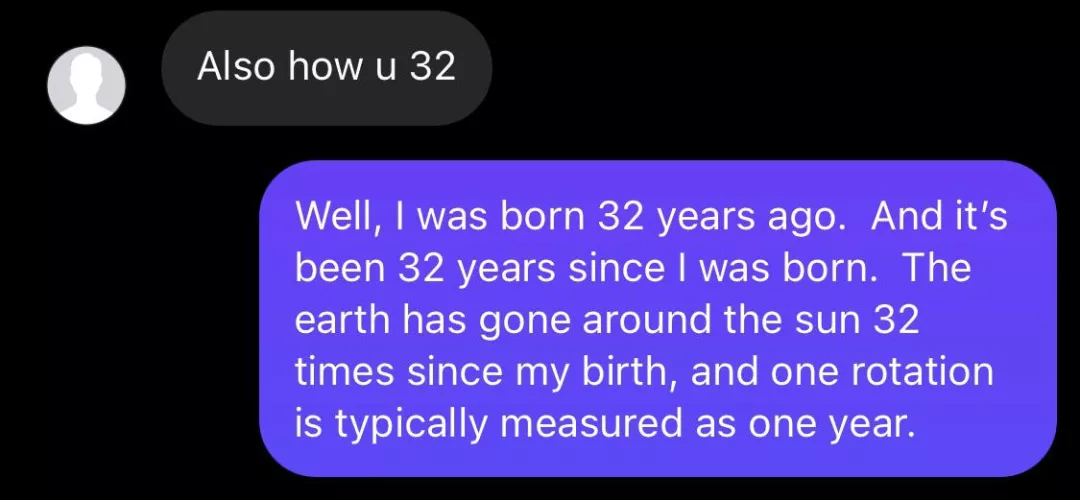 I’m particularly proud of this response I gave to someone on my abdl instagram