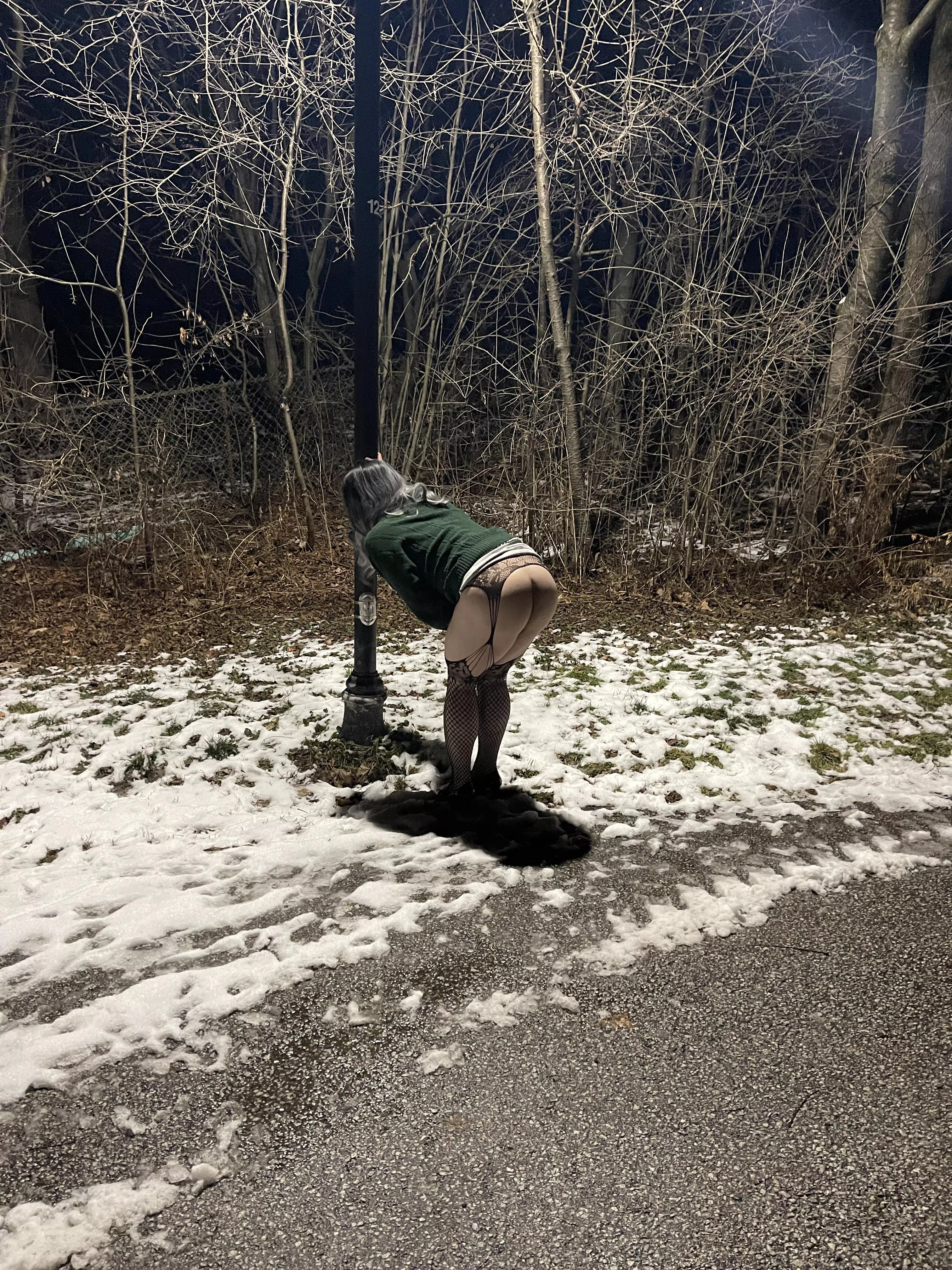 It was pretty cold out, waiting for the weather to be warmer