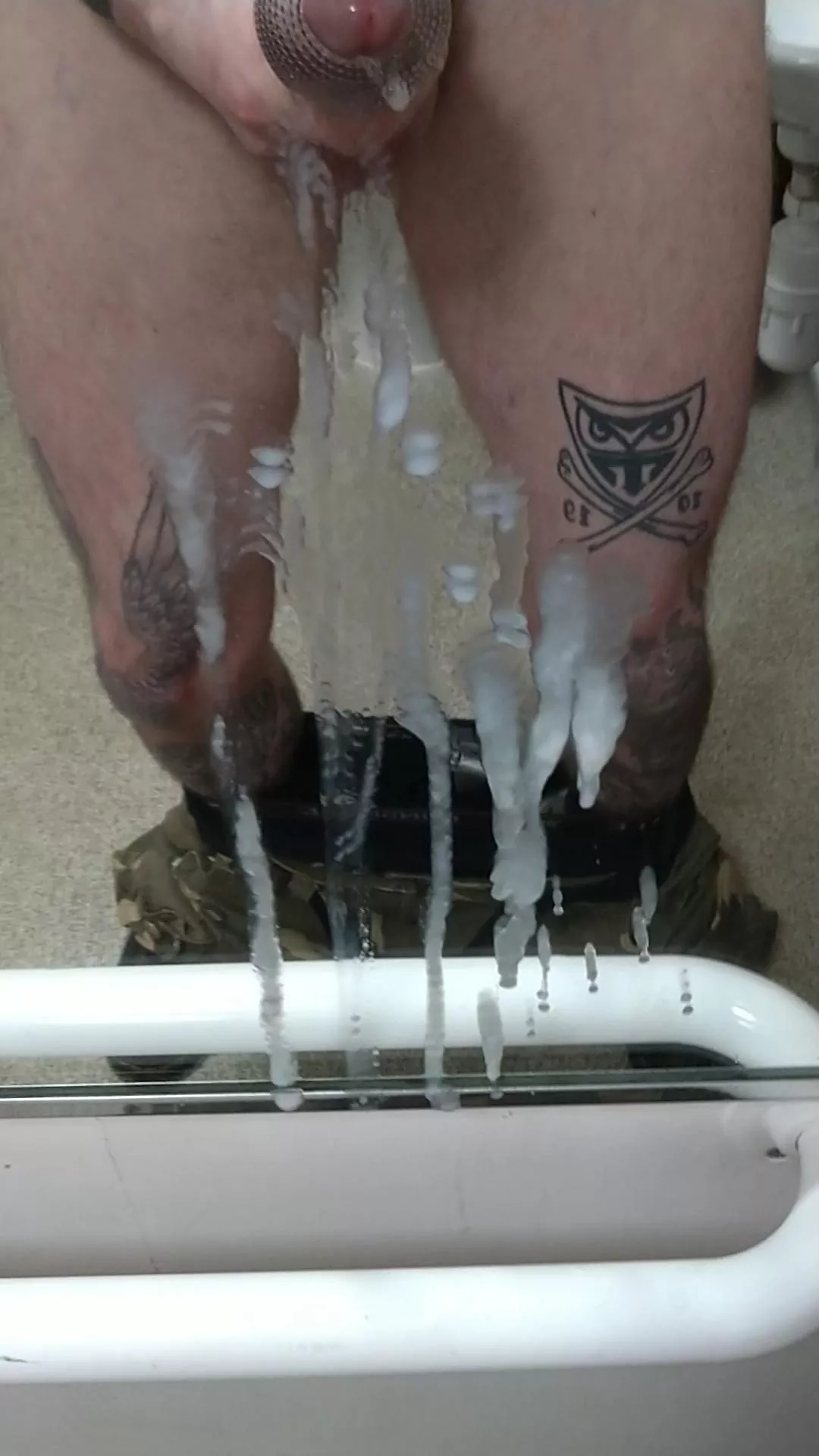 Messing up a mirror.