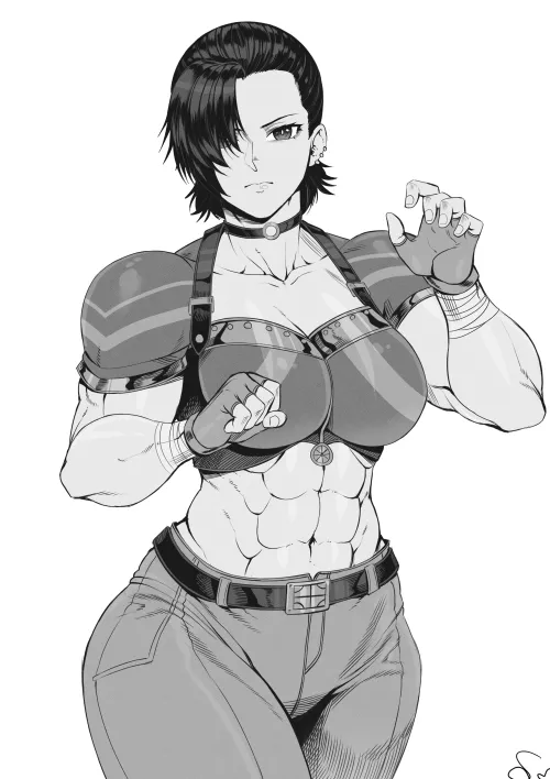 Muscular warrior girl [Artist: SpeedL00ver]