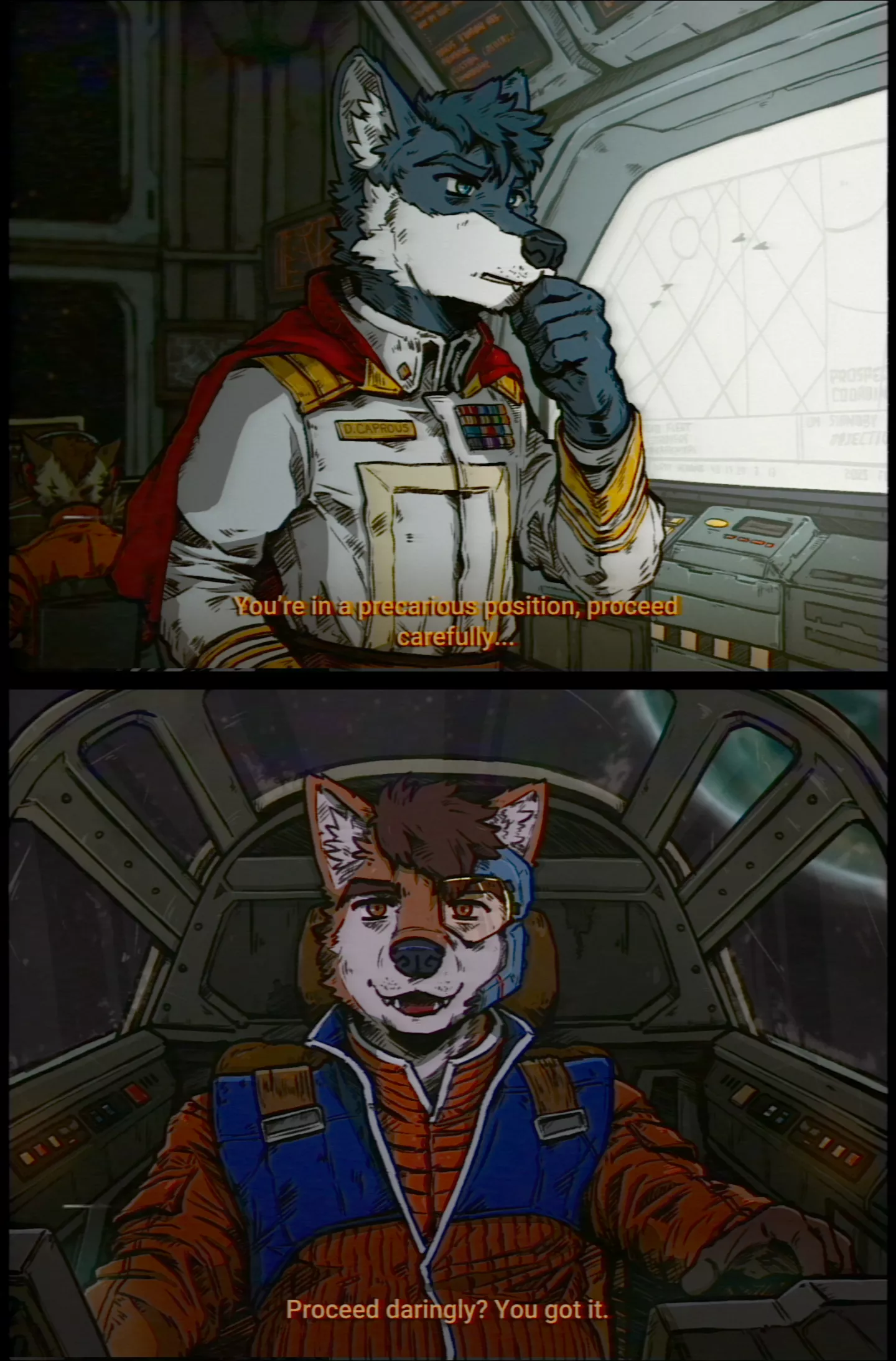 Proceeding daringly (Commission by DWC Marshal Arts for Karus Daedlyn on Twitter)