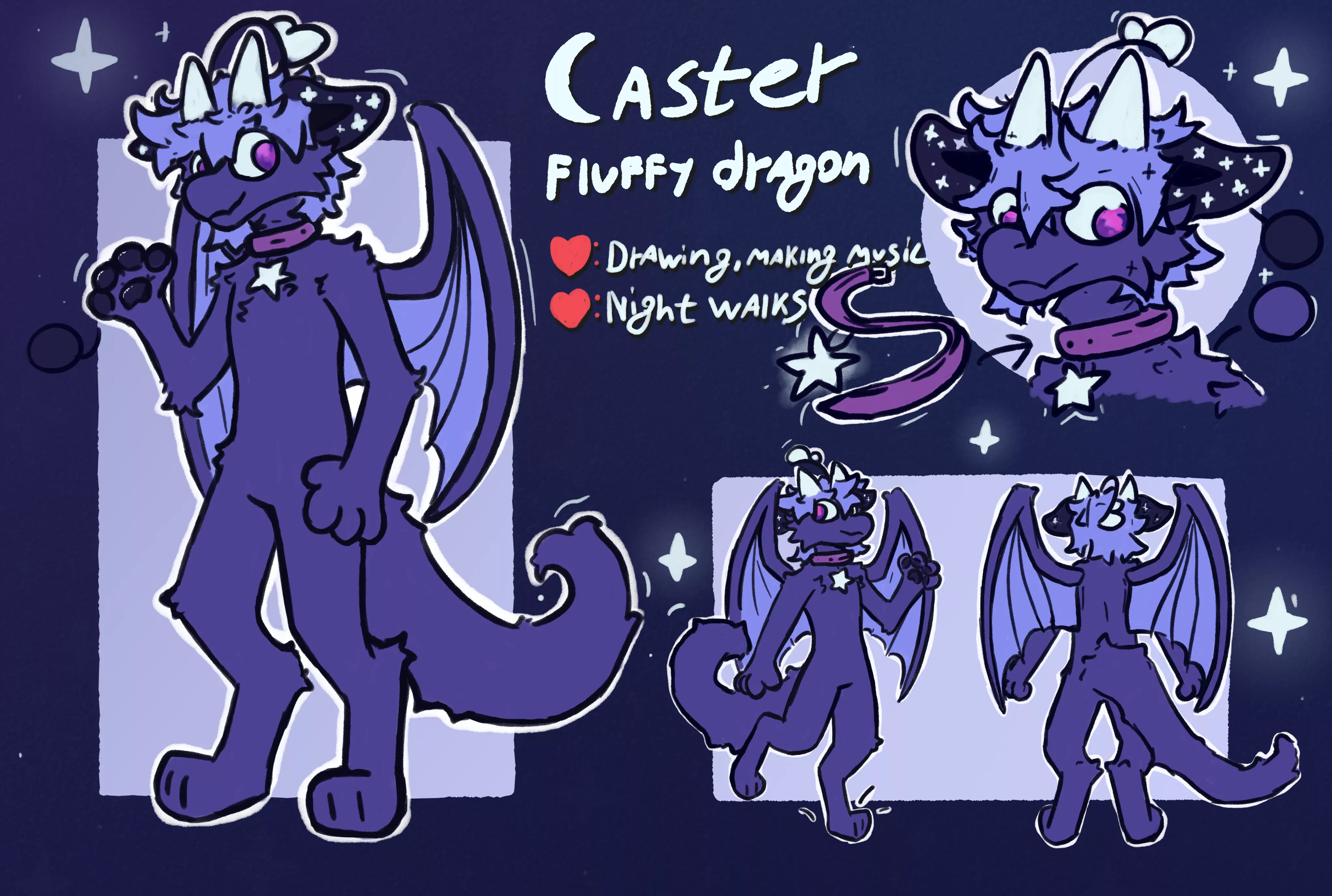 Ref sheet for my dragon (Art by me)