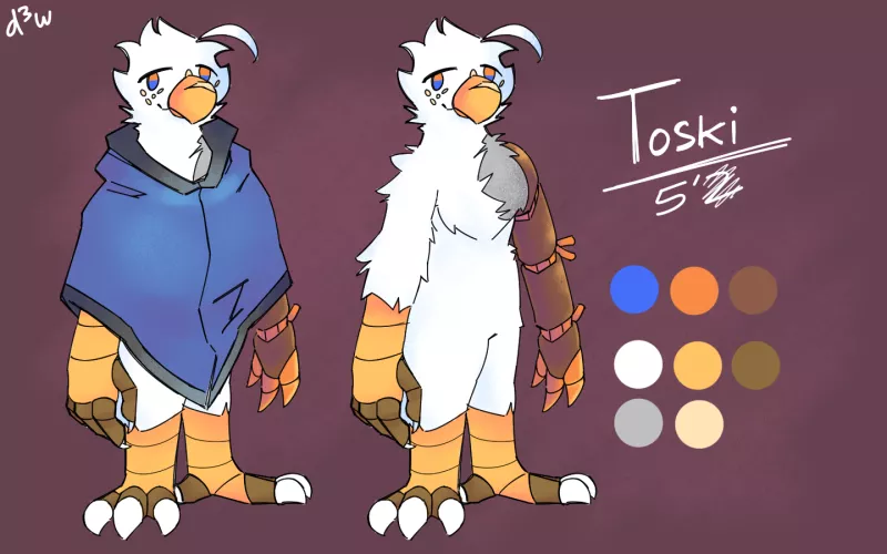 Reference sheet commission for a friends character (art by me - @mead3wiedrop on twitter)