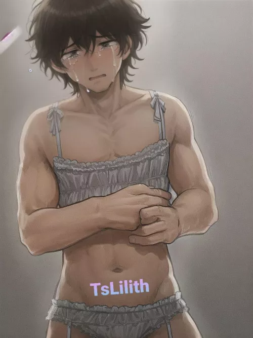 Dont cry. You look beautiful in my panties. Sissified.