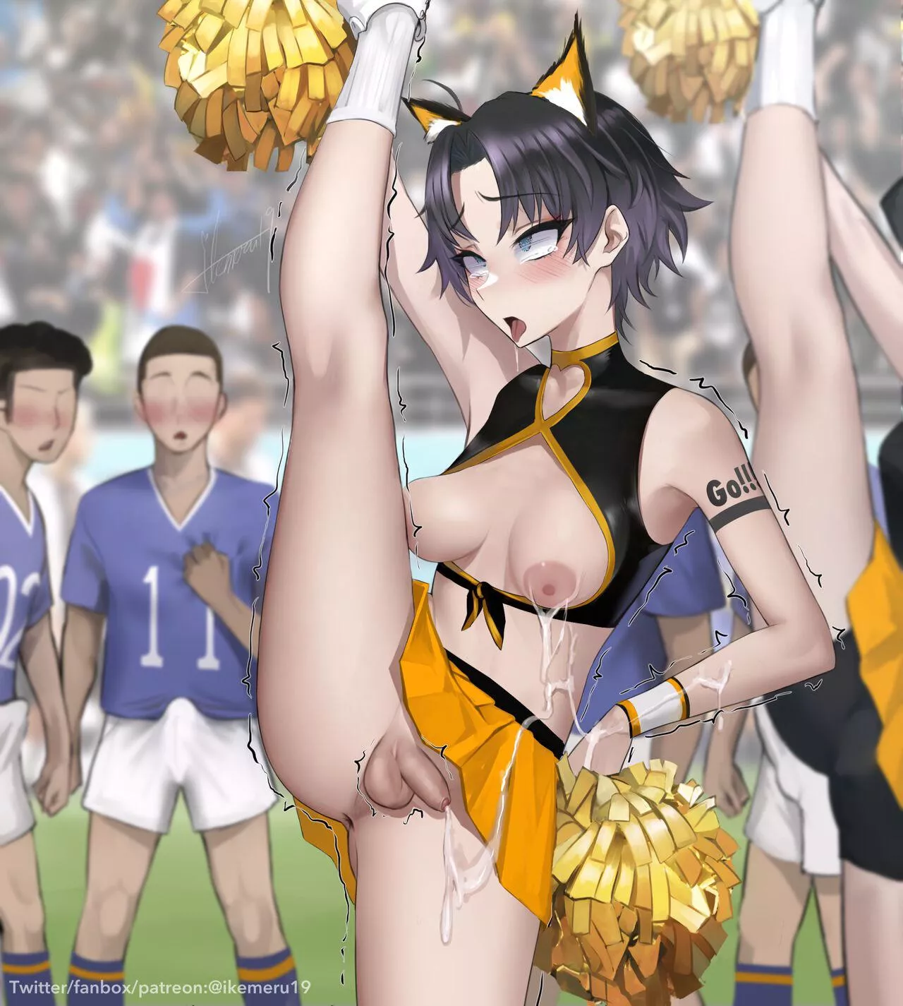 Excited cheerleader