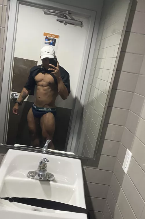 gym bathroom, you and me?