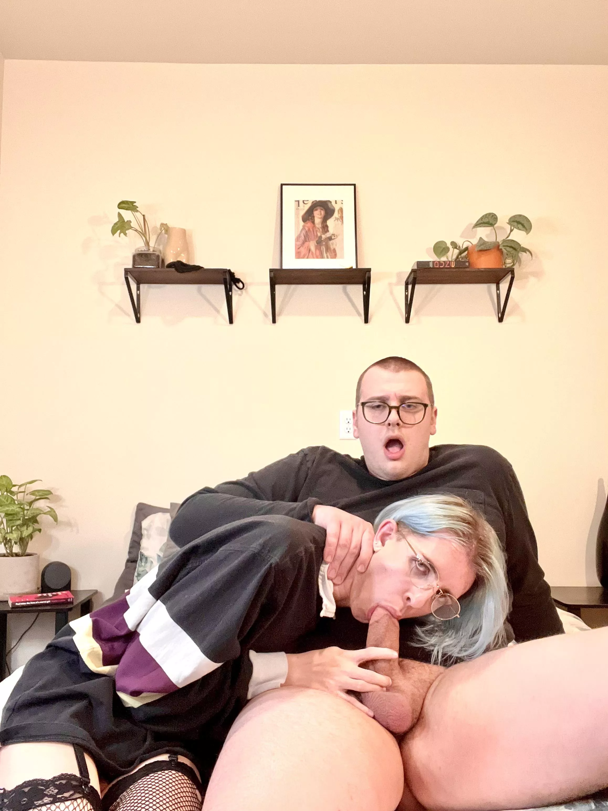 I accidentally nutted in their mouth right when I snapped this shot 😳🤫