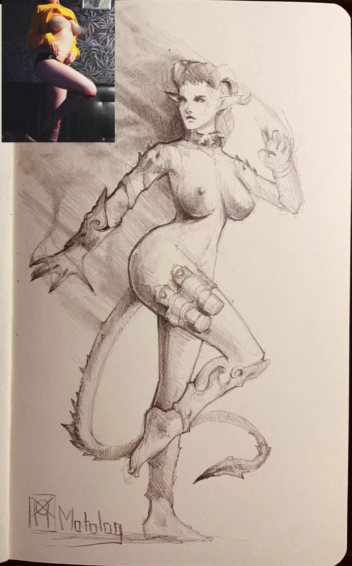 [OC] Posing and drawing tea,work