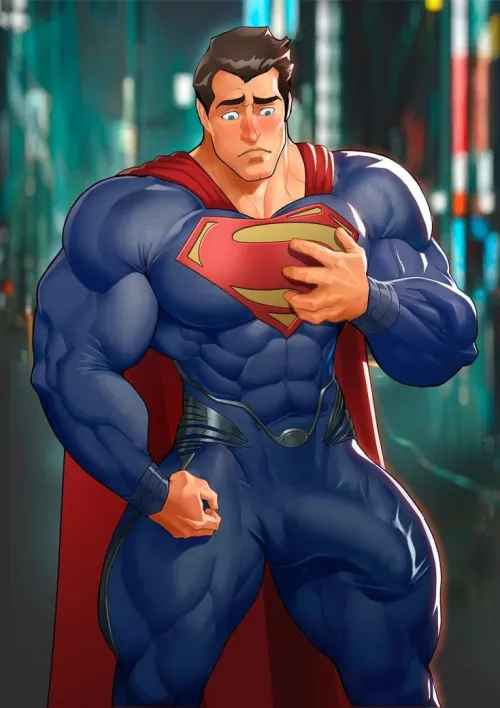 supermans suit is a bit too tight🤤🥴