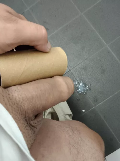 Cum just leaked out while doing a cock compare with a buddy