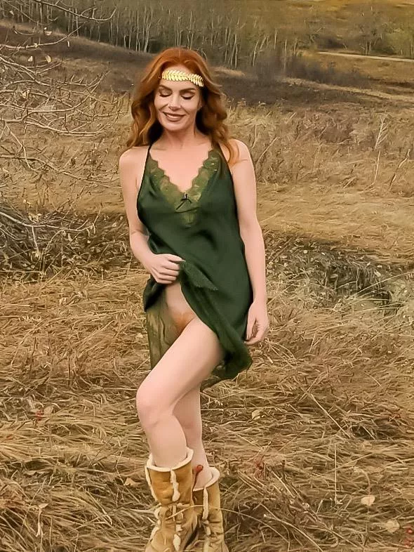 Enjoying the warm spring breeze.