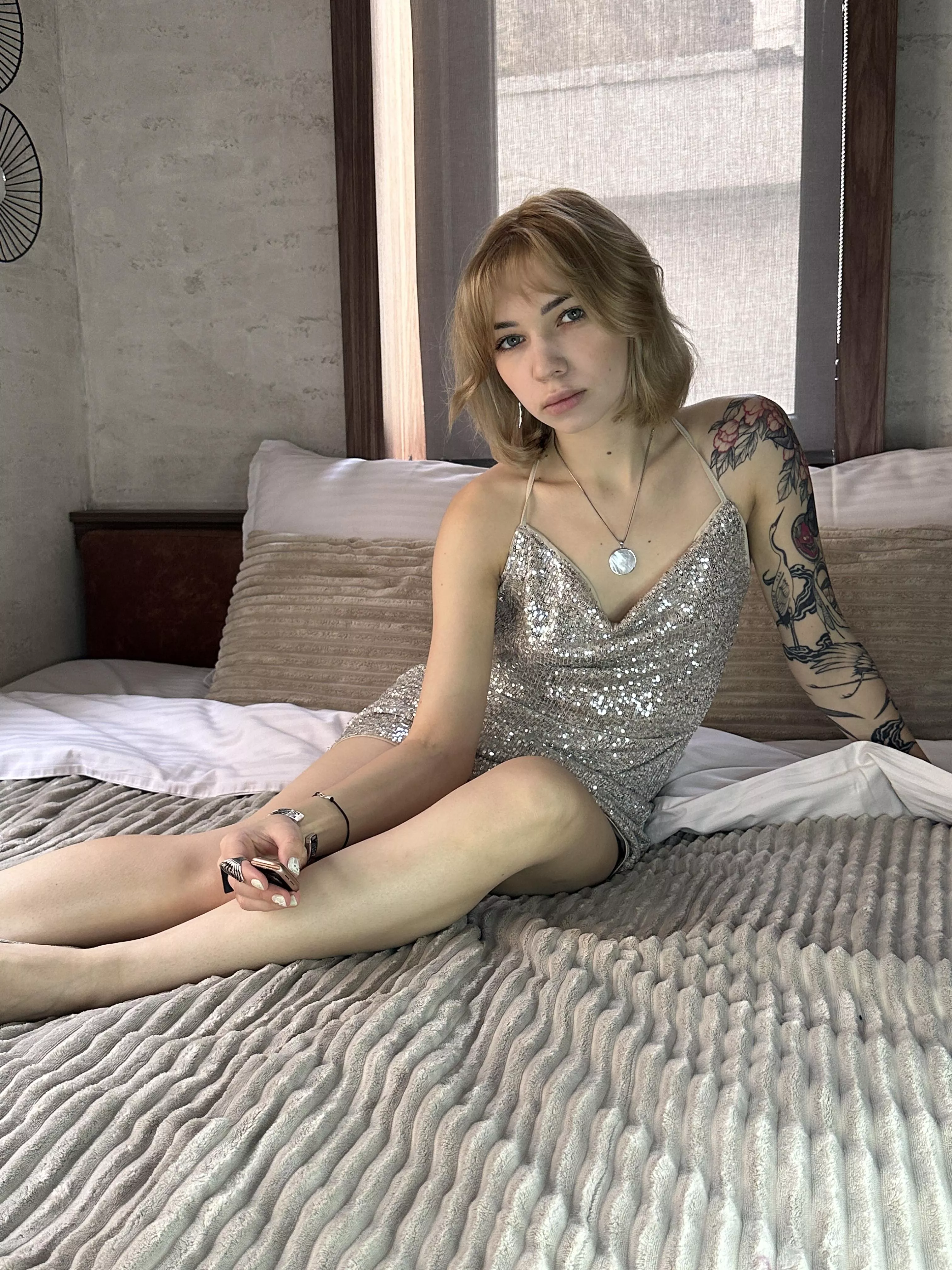 [f] I hope this dress looks good on me