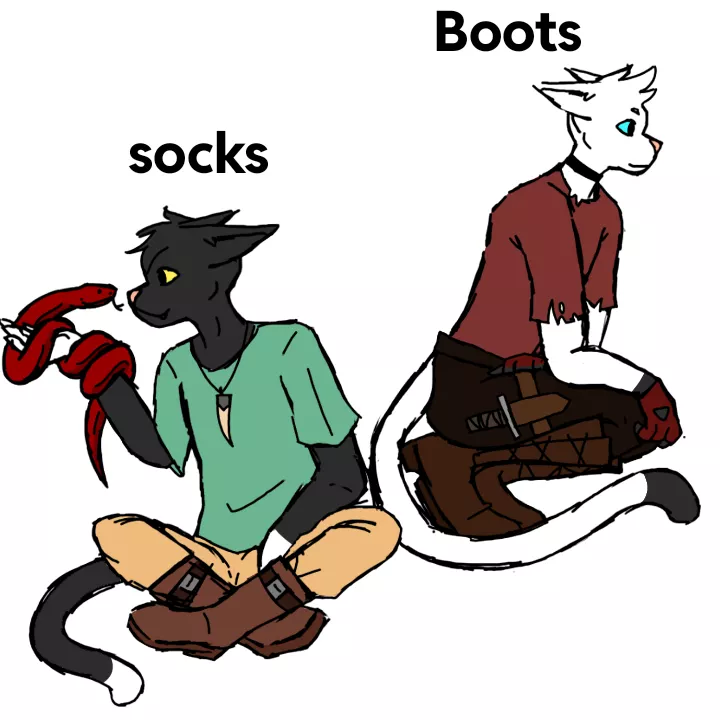 Finally colored this sketch of my friends ocs. (I might delete this later tbh posting here scares me)