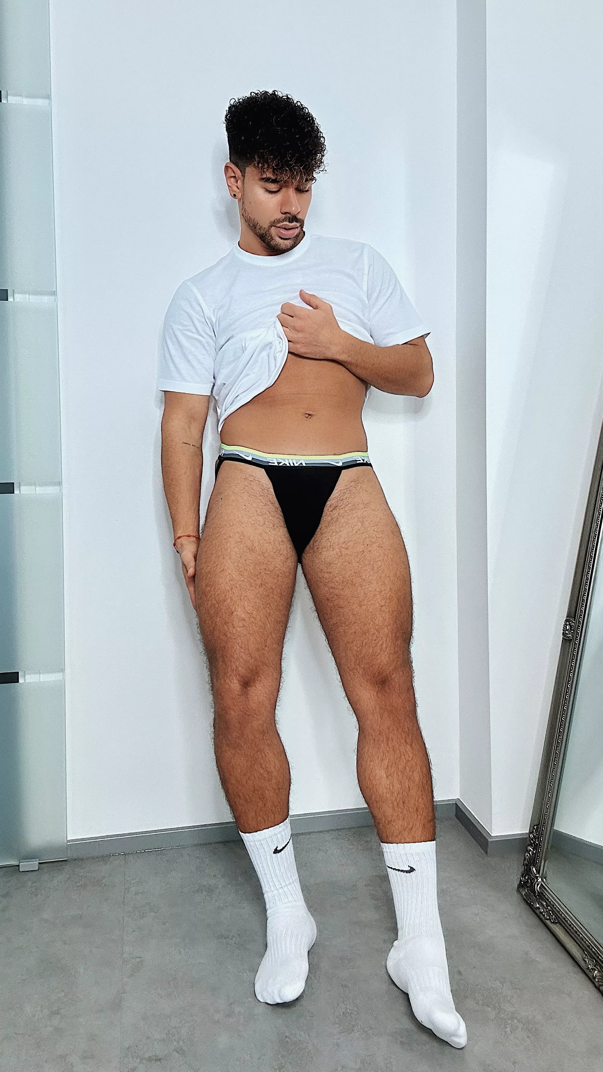 I like being pressed against the wall