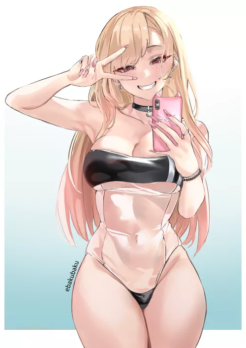 Marin Kitagawa Gris Swimsuit Selfie (Ebakubaku) [My Dress-Up Darling ]