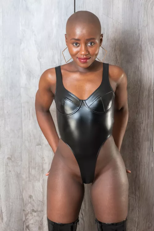 Skin tight PU bodysuit