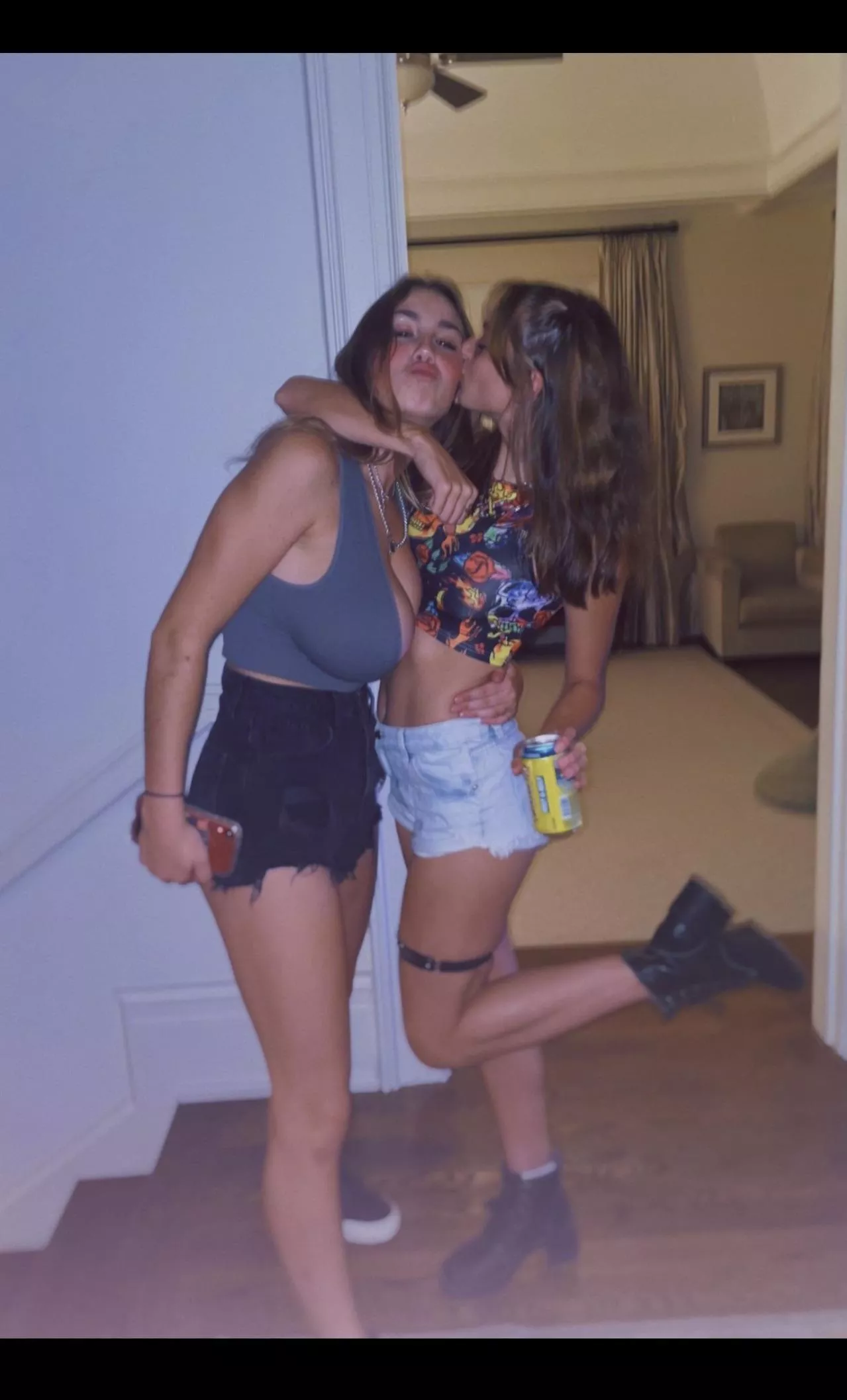 Spilling out on on to her