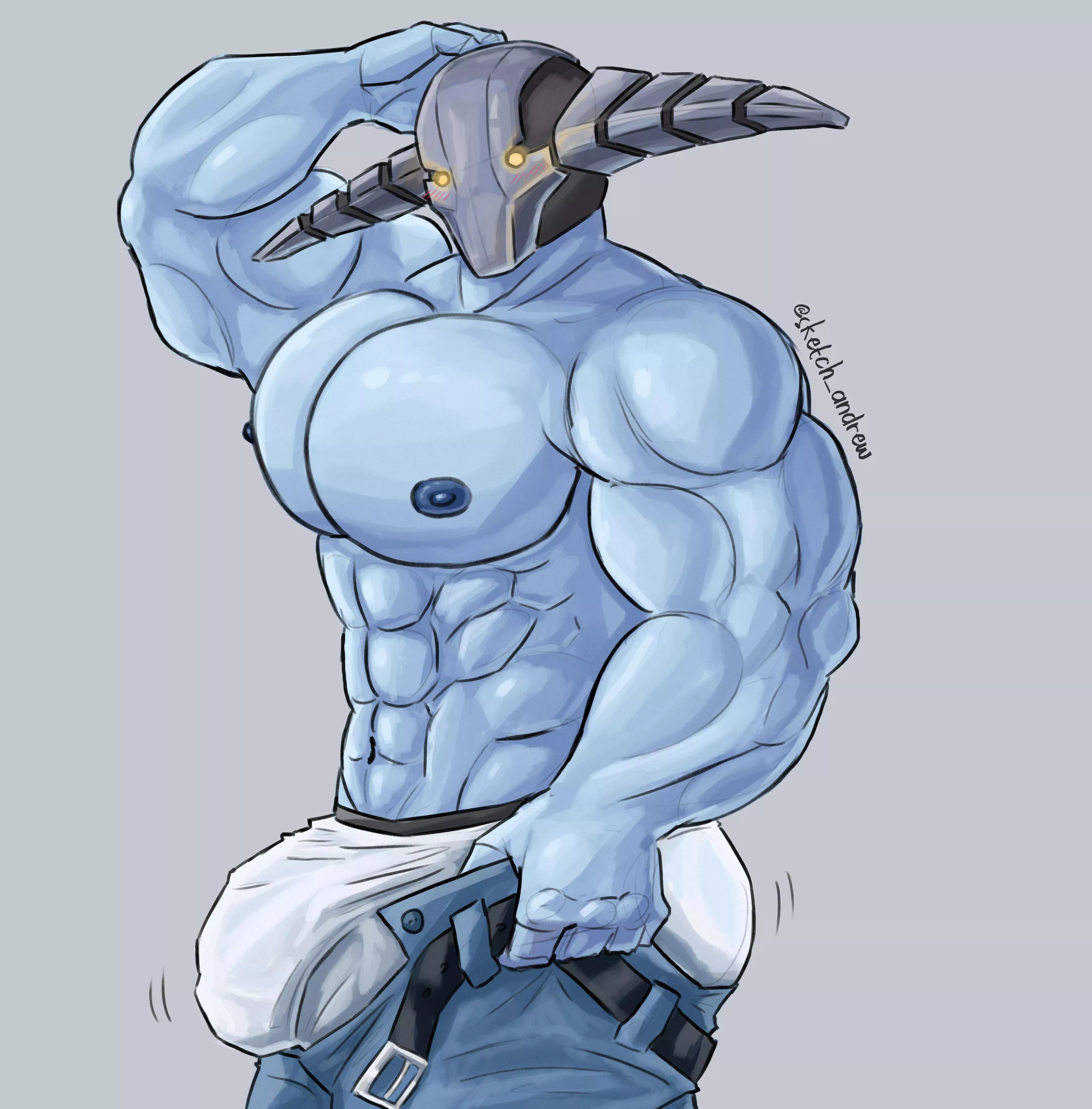 Sven from Dota 2 doing the trend (@sketchandrew AKA me/Commission)