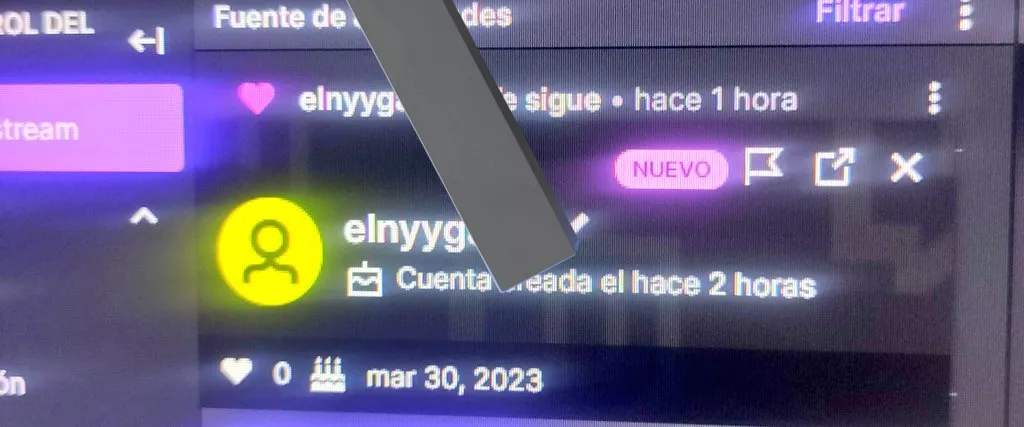 A guy called nyg** followed me yesterday and I have fear of being banned if the name is showed in the stream as a new follower. can be my channel ban if this happens?