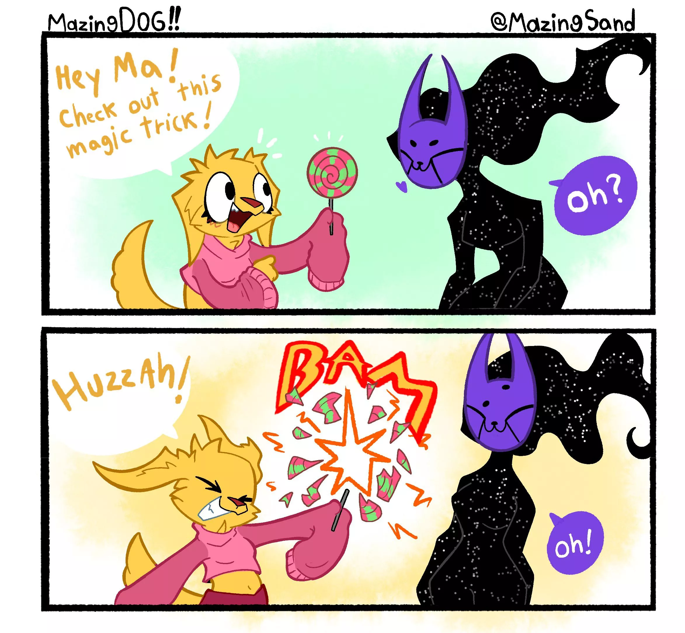 A mazingDOG COMIC!!!!! “Magic Trick” (by me)