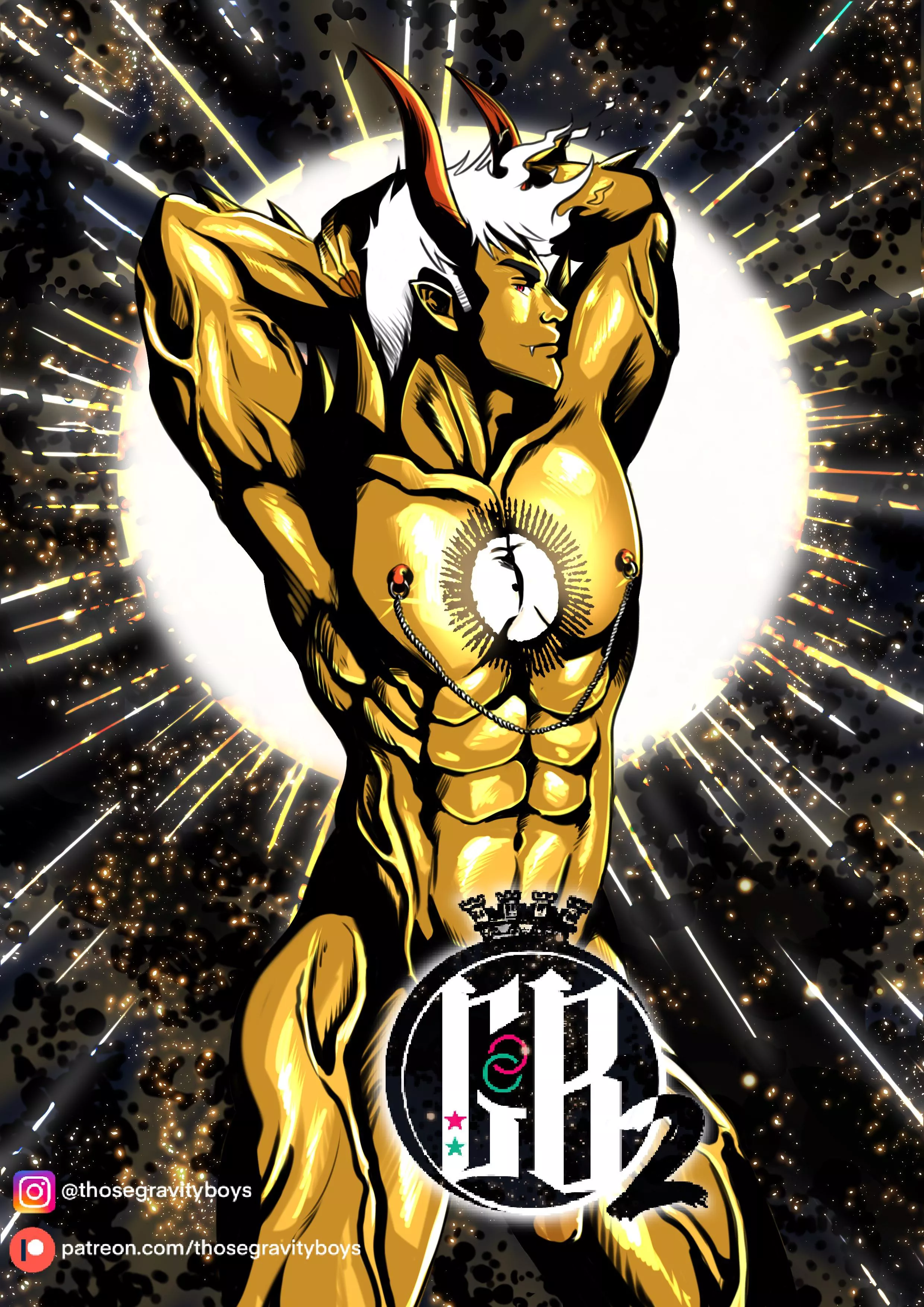 Another new addition, Ciro the Sun Demon! 👀☀️👀☀️(Gravity Boys links in comments)
