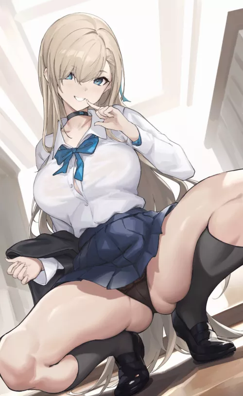 Asuna spreading her legs