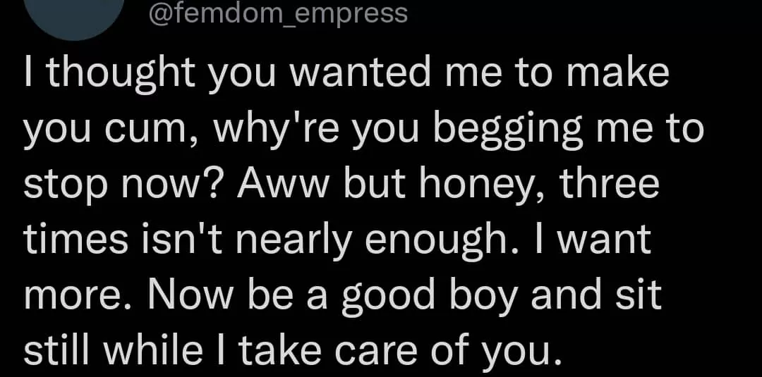 be a good boy for mommy hehe🥰