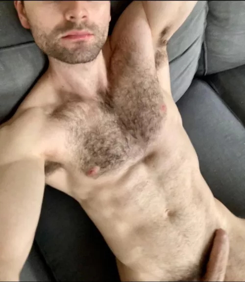 Chest hair warming in the afternoon sun, tickled by an afternoon breeze