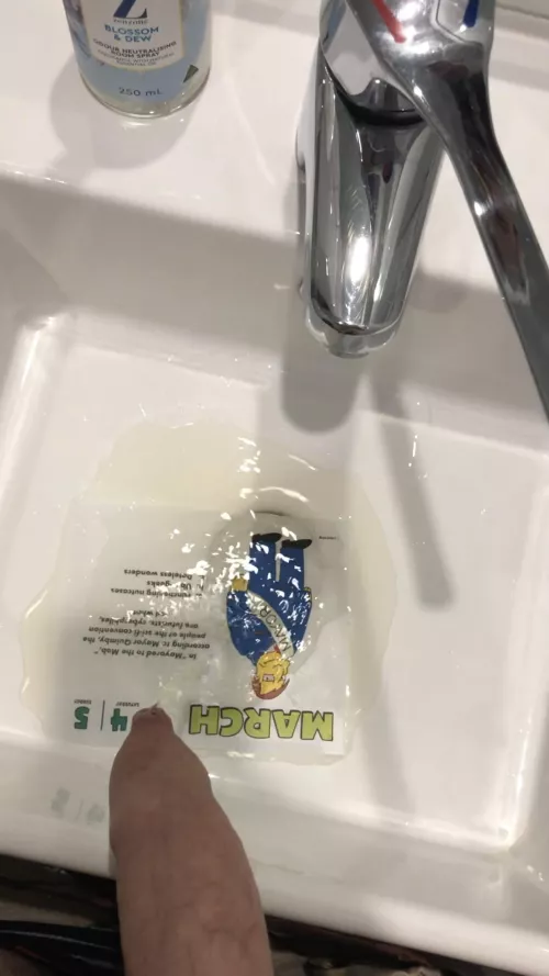 Drenching paper in piss