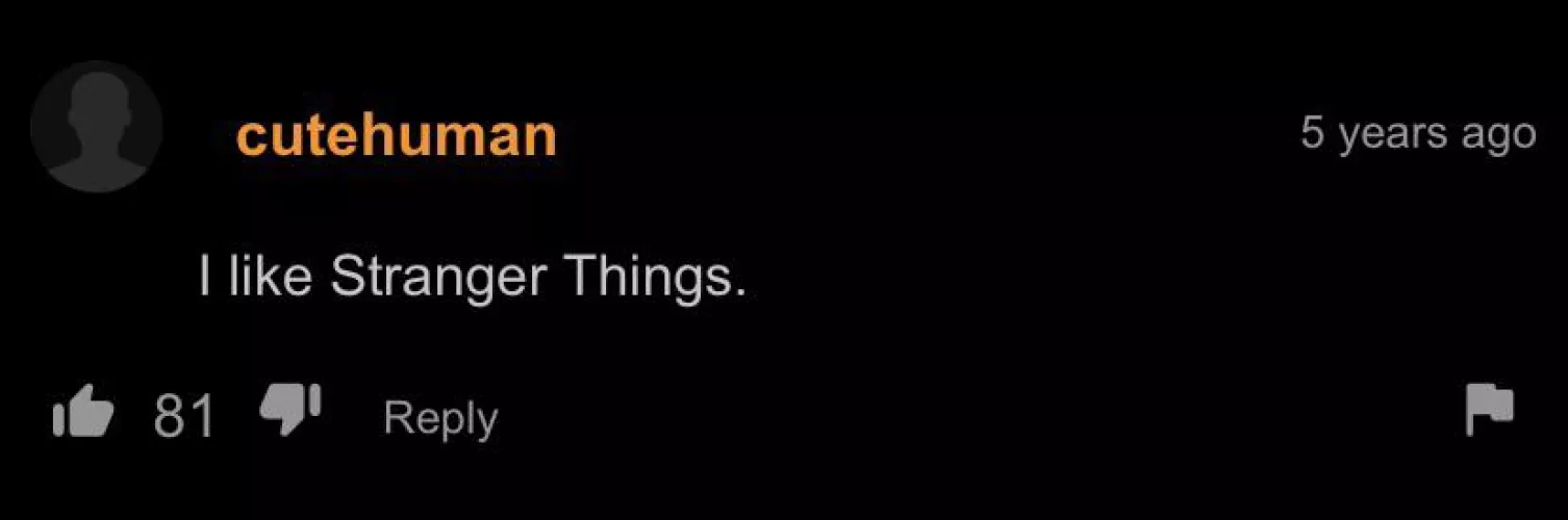 Guy just wants to talk about Stranger Things