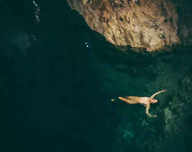 Had a rare alone moment in a cenote and took full advantage of it!