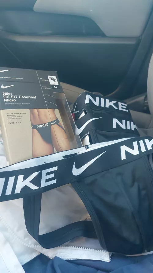 Hard af right now. Can't wait to get home and slip on a new jock. Should I post photos?