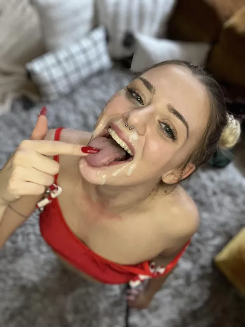 I want to lick it off my face (: