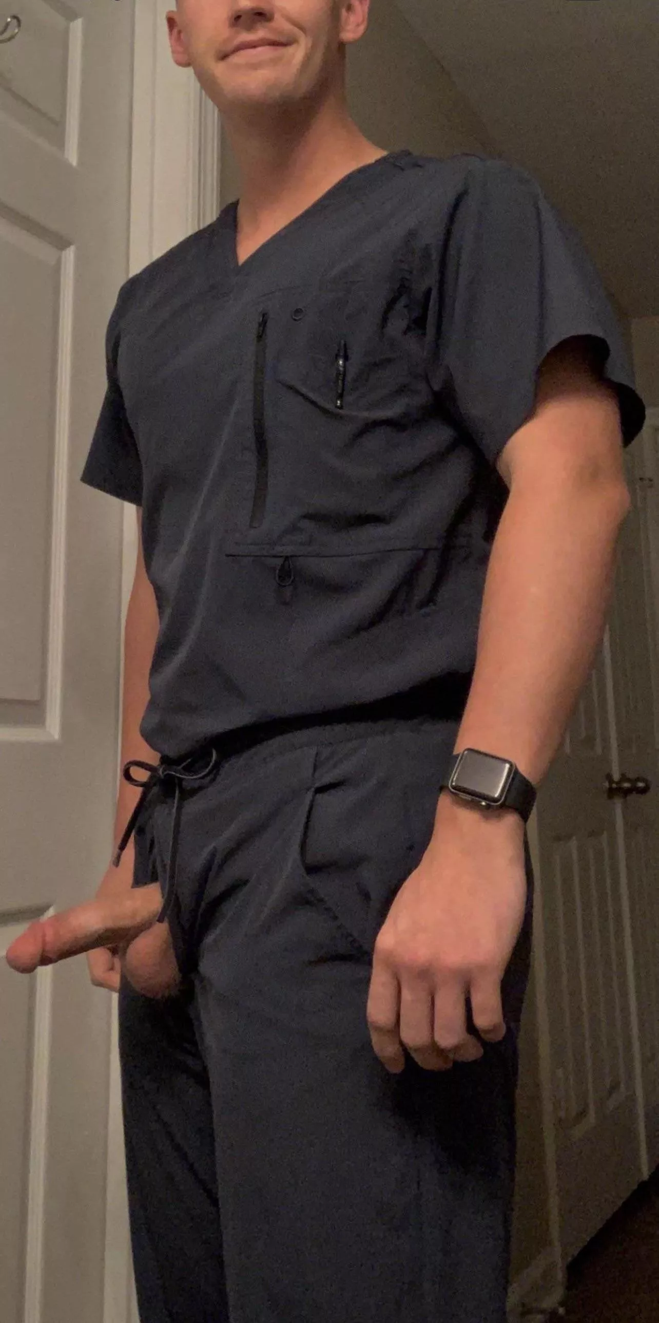 If you want to see what I look like with no scrubs on, message me 😉