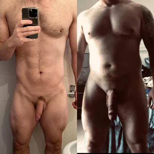 Left Vs. Right. Who’s got the better cock and body.