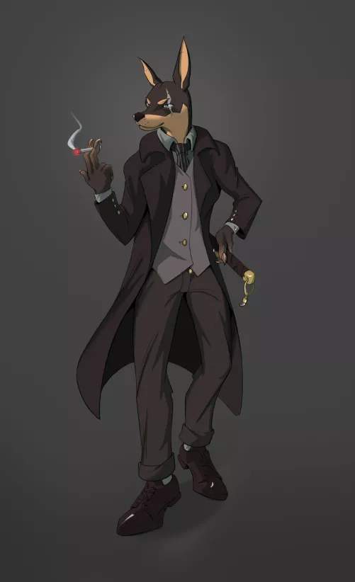 Meet Dobby! He is a secret detective who loves solving crimes! (art by me)