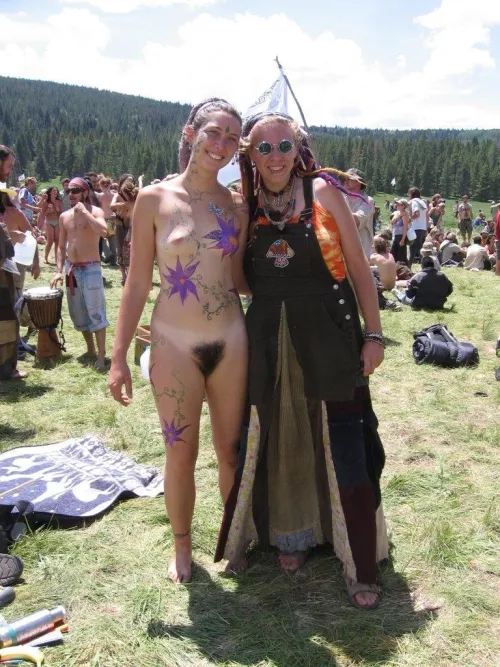 Mother and daughter hippies?